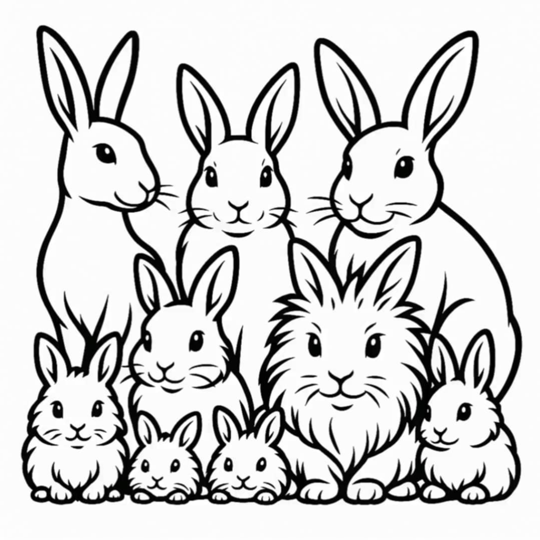 De Konijnenfamilie Groentekist